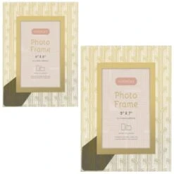 B&M Harmony Glass Photo Frame 5 X 7" - Gold 9 B&M Harmony Glass Photo Frame 5 X 7" - Gold -Cozy Living Home Store 380067 380068 harmony glass photo frame main 2 1