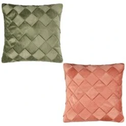 B&M Basket Weave Velvet Cushion - Sage 7 B&M Basket Weave Velvet Cushion - Sage -Cozy Living Home Store 380438 380756 basket weave velvet cushion main
