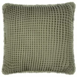 B&M Cotton Waffle Cushion - Green