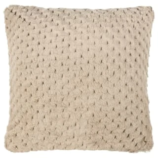 B&M Waffle Faux Fur Cushion - Natural 3 B&M Waffle Faux Fur Cushion - Natural
