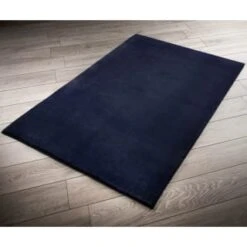 B&M Micro Plush Rug 60 X 110cm - Navy