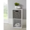 Lamia Lokken Cube Shelving Unit & Basket -Cozy Living Home Store 381894 lamia grey wicker lokken storage cube