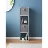 Lokken Tall 4 Cube Storage Unit With 2 Baskets - White -Cozy Living Home Store 383086 lokken tall 4 cube 2 baskets white