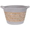 Striped Basket - Grey 1 Striped Basket - Grey -Cozy Living Home Store 383102 stripe basket grey