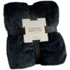 B&M Waffle Fleece Throw - Black 2 B&M Waffle Fleece Throw - Black -Cozy Living Home Store 383147 supersoft waffle fleece throw black