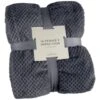 B&M Waffle Throw - Dark Slate -Cozy Living Home Store 383152 supersoft waffle throw dark slate