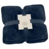 Heritage Collection Aspen Faux Fur Throw - Navy -Cozy Living Home Store 383180 aspen throw navy 41