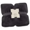 Heritage Collection Aspen Faux Fur Throw - Charcoal -Cozy Living Home Store 383182 aspen throw charcoal 4