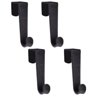 B&M Velvet Overdoor Hooks 4pk - Black 3 B&M Velvet Overdoor Hooks 4pk - Black