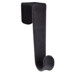 B&M Velvet Overdoor Hooks 4pk - Black 7 B&M Velvet Overdoor Hooks 4pk - Black -Cozy Living Home Store 383665 4 velvet non slip over door hooks black 3