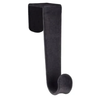 B&M Velvet Overdoor Hooks 4pk - Black 4 B&M Velvet Overdoor Hooks 4pk - Black - Image 2