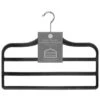B&M Velvet Trouser Hangers 3pk - Black -Cozy Living Home Store 383688 3pk pure velvet trouser hangers black 2
