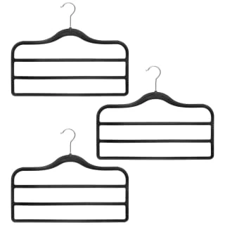 B&M Velvet Trouser Hangers 3pk - Black 5 B&M Velvet Trouser Hangers 3pk - Black - Image 3