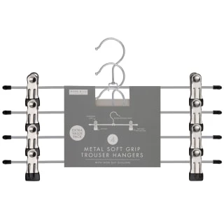 Metal Soft Grip Clip Hangers 4pk 3 Metal Soft Grip Clip Hangers 4pk