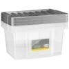B&M Clear Storage Boxes With Lids 3pk 20L -Cozy Living Home Store 384092 20l lidded box 3pk 3