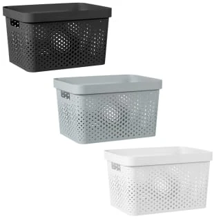B&M Large Rectangular Spot Storage Basket - Black 3 B&M Large Rectangular Spot Storage Basket - Black - Image 2