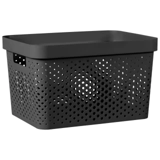 B&M Large Rectangular Spot Storage Basket - Black 2 B&M Large Rectangular Spot Storage Basket - Black