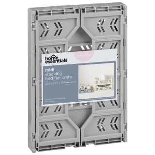 Midi Stacking Fold Flat Crate 30.6 X 20.5 X 12.6cm - Grey 5 Midi Stacking Fold Flat Crate 30.6 X 20.5 X 12.6cm - Grey - Image 3