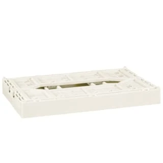 Midi Stacking Fold Flat Crate 30.6 X 20.5 X 12.6cm - Cream 4 Midi Stacking Fold Flat Crate 30.6 X 20.5 X 12.6cm - Cream - Image 2