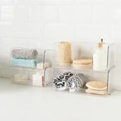 Clear Stacking Caddy - Large -Cozy Living Home Store 384976 384977 384978 384984 clear organiser tray 2