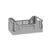 Mini Stacking Fold Flat Crate 22.2 X 15 X 8.7cm - Grey -Cozy Living Home Store 384980 home essebtials mini stacking fold flat crate grey 2