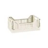 Mini Stacking Fold Flat Crate 22.2 X 15 X 8.7cm - Cream