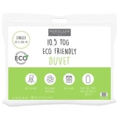 Downland Eco-Friendly Anti-Allergy 10.5 Tog Duvet - Single