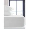 Silentnight Double Fitted Sheet - White 2 Silentnight Double Fitted Sheet - White -Cozy Living Home Store 385330 385331 385332 35334 white pillow pair single double king sheet 1
