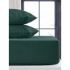 Silentnight King Fitted Sheet - Dark Green -Cozy Living Home Store 385342 385343 385344 385345 dark green pillow pair single double king sheet