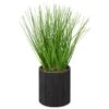 B&M Artificial Grass In Black Rattan Pot 2 B&M Artificial Grass In Black Rattan Pot -Cozy Living Home Store 387525 grass in black rattan pot
