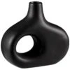 B&M Matte Black Vase 1 B&M Matte Black Vase -Cozy Living Home Store 387605 huabao curved vase black