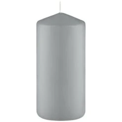 Grey Pillar Candles 4pk -Cozy Living Home Store 387750 4 pack grey pillar candles