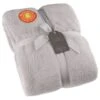 B&M Cosy At Home Silver Teddy Throw -Cozy Living Home Store 388657 teddy throw silver