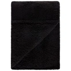 Simply Everyday Teddy Rolled Throw - Black 11 Simply Everyday Teddy Rolled Throw - Black -Cozy Living Home Store 388692 simply teddy rolled throw black 2