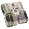 Simply Everyday Check Sherpa Throw - Green -Cozy Living Home Store 388700 green check sherpa throw