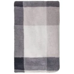 B&M Highland Mono Check Sherpa Doublesided Throw -Cozy Living Home Store 388811 highland check sherpa throw 4