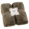 B&M Aspen Faux Fur Throw - Sage -Cozy Living Home Store 388819 aspen faux fur throw sage 4
