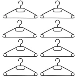 B&M Swivel Hook Hangers 8pk - Black -Cozy Living Home Store 389262 home organisation 8pk swivel hook hangers black 2