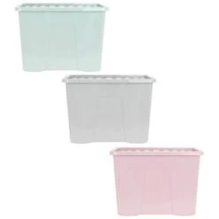 B&M Storage Box With Lid 80L - Sage 11 B&M Storage Box With Lid 80L - Sage -Cozy Living Home Store 391381 391383 391384 80l storage box and lid group 1