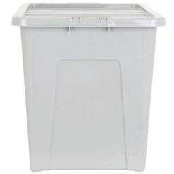 B&M Storage Box With Lid 80L - Grey 10 B&M Storage Box With Lid 80L - Grey -Cozy Living Home Store 391381 grey 80l storage box and lid 2