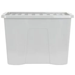 B&M Storage Box With Lid 80L - Grey 9 B&M Storage Box With Lid 80L - Grey -Cozy Living Home Store 391381 grey 80l storage box and lid