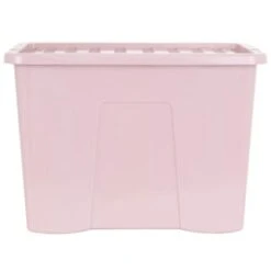 B&M Storage Box With Lid 80L - Dusty Pink -Cozy Living Home Store 391383 dusty pink 80l storage box and lid