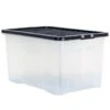 B&M Large Clear Storage Box With Lid 60L - Black -Cozy Living Home Store 391386 clear 60 litre box with lid black 2