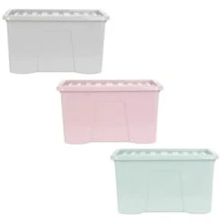 B&M Storage Box With Lid 60L - Grey 11 B&M Storage Box With Lid 60L - Grey -Cozy Living Home Store 391387 391388 391389 60l storage box group 1