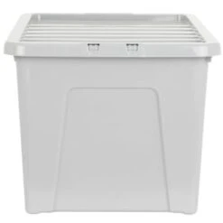 B&M Storage Box With Lid 60L - Grey 10 B&M Storage Box With Lid 60L - Grey -Cozy Living Home Store 391387 grey 60l storage box