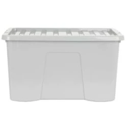 B&M Storage Box With Lid 60L - Grey 9 B&M Storage Box With Lid 60L - Grey -Cozy Living Home Store 391387 grey 60l storage box 4