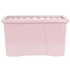 B&M Storage Box With Lid 60L - Dusty Pink -Cozy Living Home Store 391389 dusty pink 60l storage box