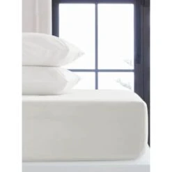 Simply Everyday Cream Double Fitted Sheet