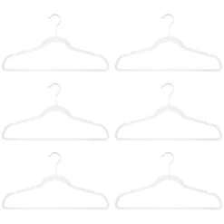B&M Adult Clear Plastic Hanger 6pk -Cozy Living Home Store 392151 6pk clear plastic hangers 2