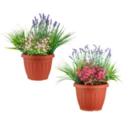 Bloom Flowers In Large Planter - Light Pink -Cozy Living Home Store 392831 flowers in large planter group